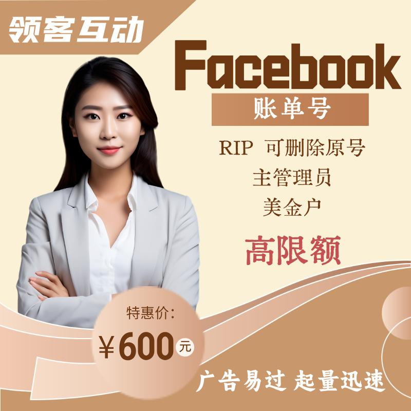 ✅RIP 美金 Facebook账单号（高限额）